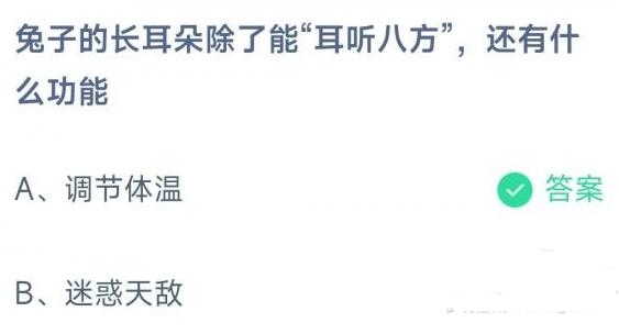 兔子的长耳朵除了能耳听八方还有什么功能(兔子耳听八方)