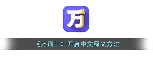 《万词王》开启中文释义方法(完美万词王终身会员)