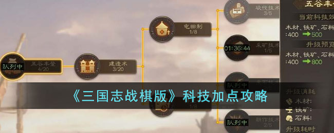 《三国志战棋版》科技加点攻略(三国志战略版科技攻略)