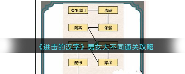 《进击的汉字》男女大不同通关攻略(进击的jr)