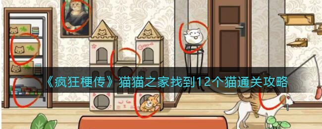 《疯狂梗传》猫猫之家找到12个猫通关攻略(疯狂梗王猫猫之家怎么过)