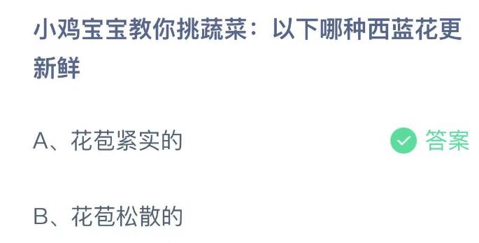 小鸡宝宝教你挑蔬菜： 以下哪种西蓝花更新鲜