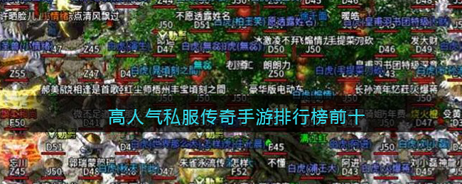 高人气私服传奇手游排行榜前十(高人气私服传奇手游排行榜前十)