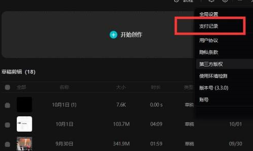 剪映专业版怎样查看开票历史记录(剪映怎么查看历史)