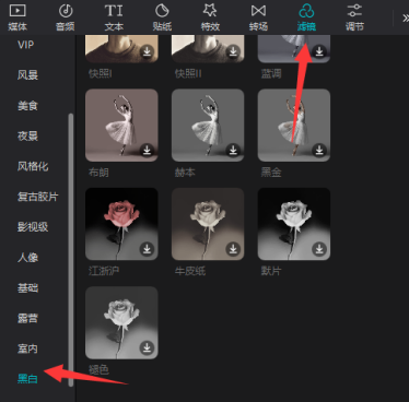 剪映专业版怎么取消滤镜