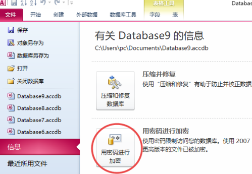 access2010数据库加密
