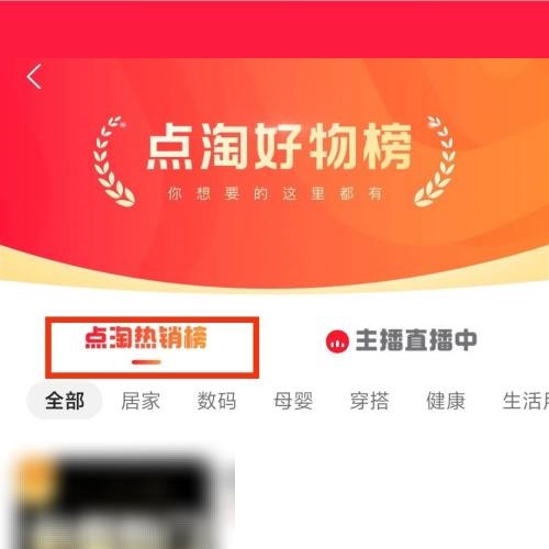 点淘畅销榜在哪里？