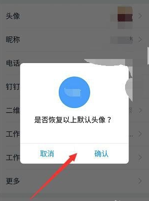钉钉恢复默认头像不出来名字怎么办