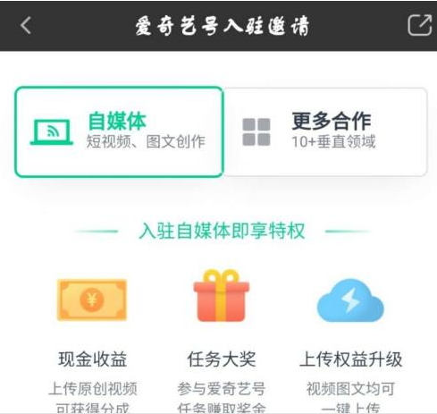 爱奇艺号入驻申请
