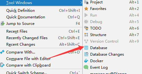 pycharm 连接数据库