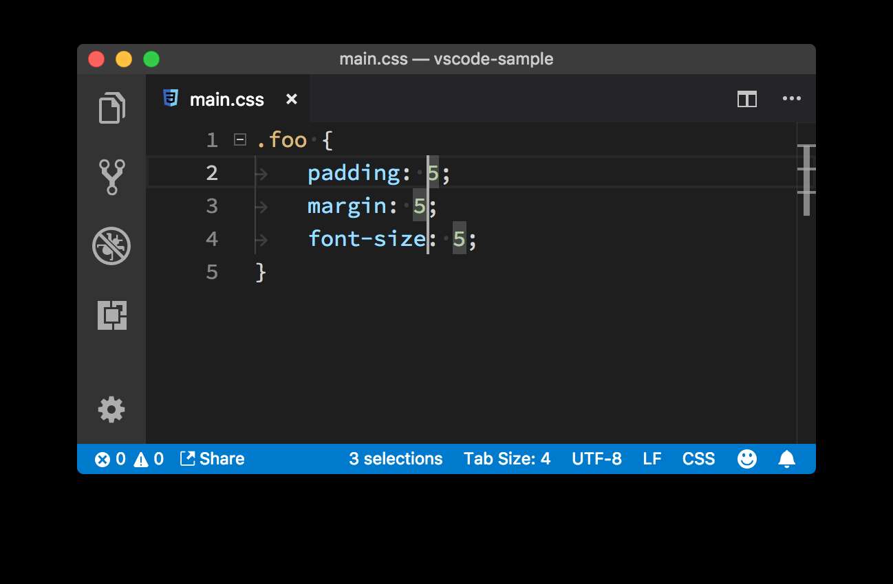 vscode 多选