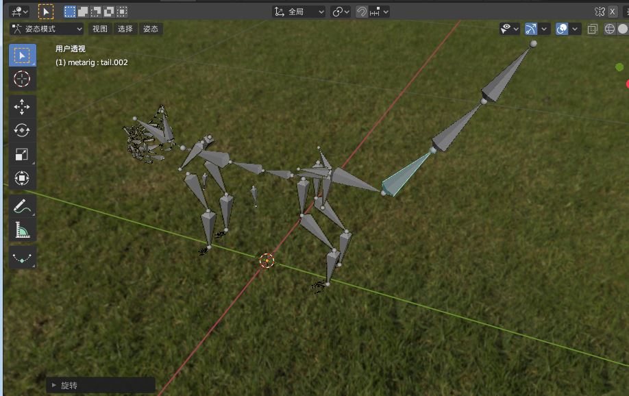 blender物体绑定骨骼
